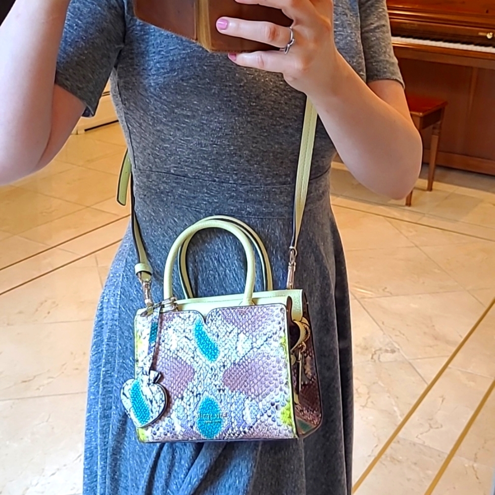 NWOT Kate Spade Spencer Python-embossed Mini Satchel Bag - Picture 5 of 16